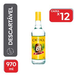 Aguardente 61 970ml - 12x970ml - 10371 - Atacado Mirim