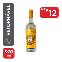 Aguardente 61 Retornável 970ml - 12x970ml. - 1026 - Atacado Mirim