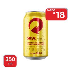 Cerveja Skol Pilsen Lata 350ml - 18x350ml. - 16432 - Atacado Mirim