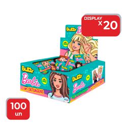Chicle Buzzy Tatoo Barbie Hortelã Riclan - 1x90 Un... - Atacado Mirim