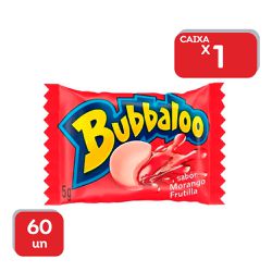 Chicle Bubbaloo Morango - 1x60 Un. - 52 - Atacado Mirim