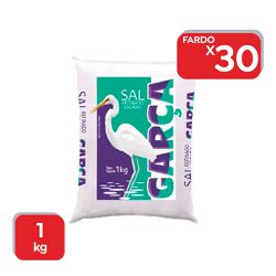 Sal Refinado Garça 1kg - 30x1Kg - 19607 - Atacado Mirim