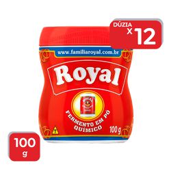 Fermento Em Pó Royal 100g - 12x100g - 136 - Atacado Mirim