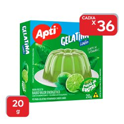Gelatina Apti Limão 20g - 36x20g - 19561 - Atacado Mirim