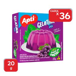 Gelatina Apti Uva 20g - 36x20g - 19559 - Atacado Mirim