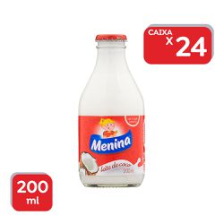 Leite de Coco Menina Vidro 200ml - 24x200ml - 1411 - Atacado Mirim