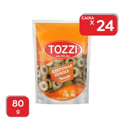 Azeitonas Verdes Tozzi Fatiada Sache 80g - 24x80g ... - Atacado Mirim