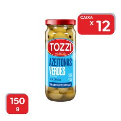 Azeitonas Verdes Tozzi Sem Caroço Vidro 150g - 12x... - Atacado Mirim