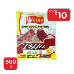 Farinha De Mandioca Biju Kinino 500g - 10x500g - 1... - Atacado Mirim
