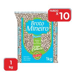 Feijão Carioca Broto Mineiro 1kg - 10x1Kg - 13261 - Atacado Mirim