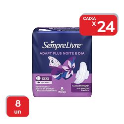 Absorvente Sempre Livre Noturno Seca Com Abas - 24... - Atacado Mirim