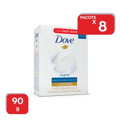 Sabonete Dove Hidratante Branco 90g - 8x90g - 1751 - Atacado Mirim