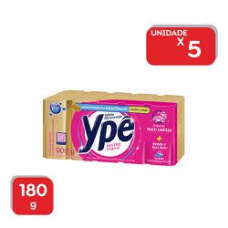 Sabão Glicerina Neutro Ypê Barra 180g - 1x5Un - 19... - Atacado Mirim