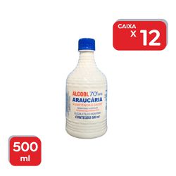 Álcool Líquido Araucária 70º 500ml - 1x12 Un. - 17... - Atacado Mirim