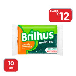 Esponja Lava Louça Brilhus Multiuso - 12x10 Un. - ... - Atacado Mirim