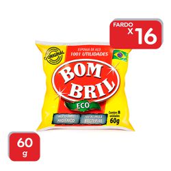 Lã de Aço Bombril - 14x8 Un - 201 - Atacado Mirim
