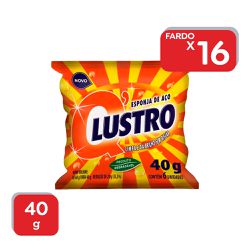 Lã de Aço QLustro - 16x6 Un - 13117 - Atacado Mirim