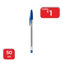 Caneta Esferográfica Bic Cristal Azul 1.0mm - 1x50... - Atacado Mirim