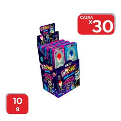 Pirulito Dip Loko Neon Caveira 10g - 30x10g - 1860 - Atacado Mirim