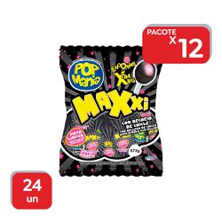 Pirulito Pop Mania Maxxi Pinta Lingua Preto - 12x2... - Atacado Mirim