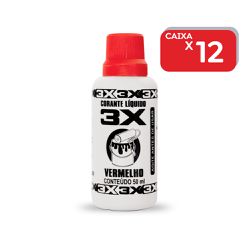 Corante 3X Líquido Bisnaga Vermelho 50ml - 1x12 Un... - Atacado Mirim