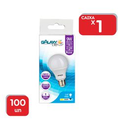 Lâmpada Led 9W Bulbo Bivolt 6500K Galaxy - 18415 - Atacado Mirim