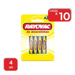 Pilha Rayovac As Amarelinhas Palito AAA - 10x4 Un ... - Atacado Mirim