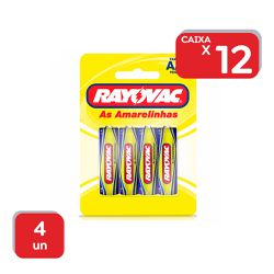 Pilha Rayovac As Amarelinhas Pequena AA - 12x4 Un ... - Atacado Mirim