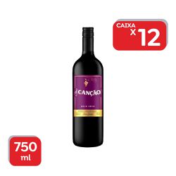 Vinho Nacional Canção Tinto Demi-Sec 750ml - 12x75... - Atacado Mirim