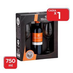 Kit Vinho Nacional Mioranza Tinto Suave Com 2 Taça... - Atacado Mirim