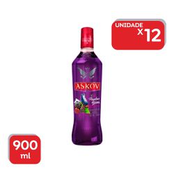Vodca Askov Frutas Roxas 900ml - 12x900ml. - 1058 - Atacado Mirim