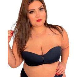 Top Tomara Que Caia Preto Alça Removível 226.02 - ... - LOJA ONLINE MODA PLUS SIZE