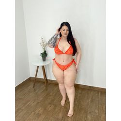 Biquíni Plus Size Cortininha Laranja Vitaly de Ren... - lOJA ONLINE MODA PLUS SIZE