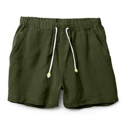 Bermuda Linho Premiun Masculina Verde Militar - SH... - Atacado da Moda