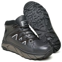 Bota De Couro Thunder Preta C.a 48.011 - BOTA-PRET... - Atacado da Moda