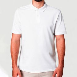 Camiseta Gola Polo Masculina Branca - CMPO-BRANCA-... - Atacado da Moda