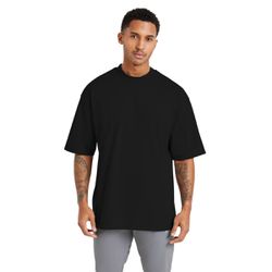 Camiseta Oversized Algodão Masculina Preta - CMOV-... - Atacado da Moda
