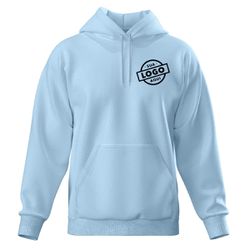 Blusa De Moletom Canguru e Capuz Azul Claro - MOLT... - Atacado da Moda