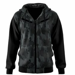 Jaqueta De Moletom 3 Ziper Camuflada Masculina - J... - Atacado da Moda
