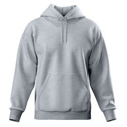 Blusa De Moletom Canguru e Capuz Cinza - MLCINZALI... - Atacado da Moda