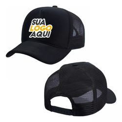 Boné Preto Telinha Personalizado Snapback - BNTLPE... - Atacado da Moda
