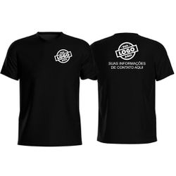 Camiseta Preta Personalizada 100% Algodão Fio 30.1... - Atacado da Moda