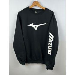 Moletom S/Capuz Mizuno preta - Atacado das Tailandesas