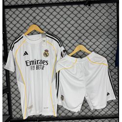 Conjunto Real Madrid 25/26 Home Fan Lisa - Atacado das Tailandesas