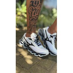 Tênis Mizuno Wave Prophecy 15 Branco/Preto - Atacado das Tailandesas