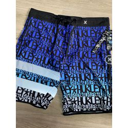 Bermuda Phantom hurley Roxa/Azul Com Escrita grand... - Atacado das Tailandesas