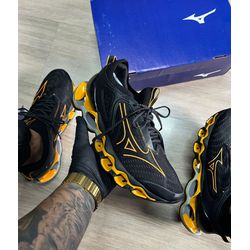 Tênis Mizuno Wave Prophecy 14 Preto/Laranja - Atacado das Tailandesas