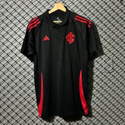 Camisa Internacional 25/26 Preta Polo - Atacado das Tailandesas