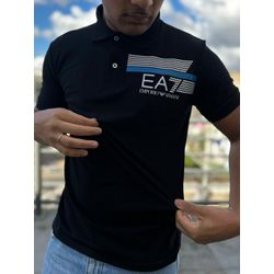 Camisa Polo Ea7 preta - Atacado das Tailandesas