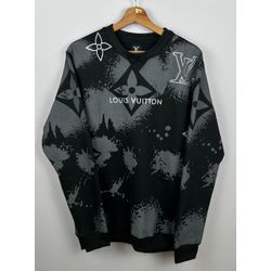 Moletom S/Capuz Louis Vuitton preto - Atacado das Tailandesas